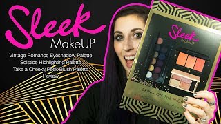 Sleek Makeup Review | Vintage Romance Eyeshadow Palette | Solstice Highlighting Palette | Blush By 3