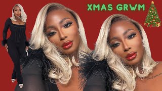 CHRISTMAS GRWM : BLONDE WIG, MAKEUP & OUTFIT | HOUSEOFCB | HAIRVIVI