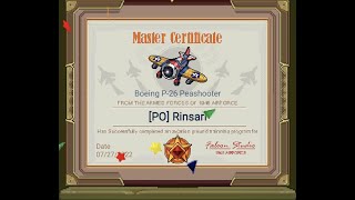 1945 Air Force Boeing P-26 Peashooter Master Certificate