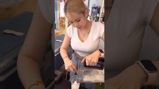 Cute Lady Selling Coconut Smoothie -Thai Street Food