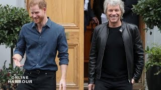 Prince Harry and Jon Bon Jovi recreate Beatles ‘Abbey Road’ cover