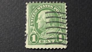 US postage stamps. Franklin. Postage stamp price 1 cent