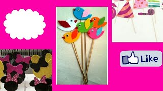 easy kids crafts with paper || cake toppers with fomic sheet ideas || craft ideas ||orgamic ideas