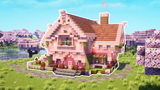 Minecraft Cherry Blossom Farm House | Build Tutorial