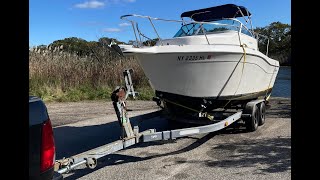 Taking a Boat off the Trailer and Putting it on Blocks