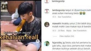 Video Rafathar Disorot efek tidak tahu cara makan Jagung bakar