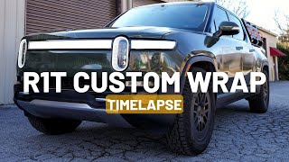 Rivian R1T Custom Vinyl Wrap Timelapse - RIVBROS