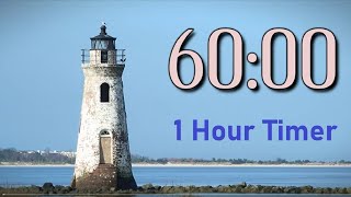 60 Minute Timer | ⏰ Bell Alert | Sound of Waves | No Music | Study Aid Relaxation @FirstClassTimers