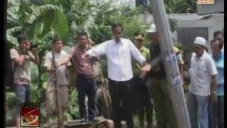 Jokowi GERAM, Banyak Kabel Hambat Saluran Air Penyebab Banjir Jakarta