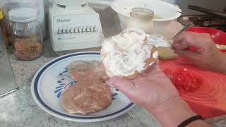 tostadas de frijoles en casa