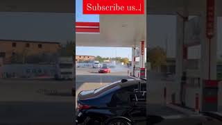 BMW Drift at petrol pump...