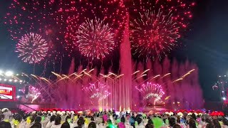 Water Show in Baoqing city, China/ Water Features & Music Fountain with Lighting and Laser effects