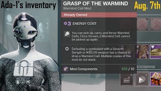 (old) Ada-1 Has Grasp of the Warmind! A very niche but useful mod