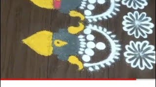 वेगळ्या पद्धतीने रांगोळी आषाढी एकादशी खास || Different style rangoli for ashadhi ekadashi