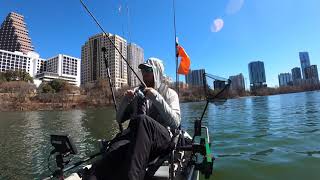 Mid-February 2022 Kayak Fishing Town Lake (Lady Bird Lake)