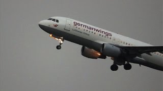 Germanwings Airbus A320 Taking Off from Leipzig/Halle Airport (Germany)