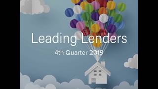 Leading Lenders for Fourth Quarter 2019