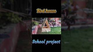 bird feeder/ bird house for school project/ popsicle bird feeder/ icecream sticks bird house #shorts