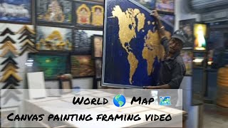 world 🌎 Map Painting Framing Video 🪄