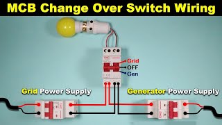 Single Phase MCB Change Over Switch Connection With Grid and Generator Supply @TheElectricalGuy