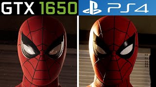 Spiderman Remastered - PC v/s PS4 - Graphics Comparison (GTX 1650 vs Console)