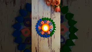 DIY tea light candle holder using clay|#clayart #diy #craft #youtubeshorts