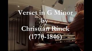 Verset in G Minor by Christian Rinck