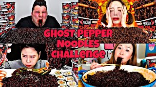 GHOST PEPPER NOODLES VS MUKBANGERS CHALLENGE 🔥🥵😱🔥