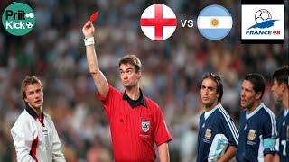 Argentina 2 vs 2 England, Pens 4-3. Highlights   Goals 1998 WC Round of 16