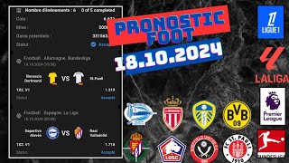 PRONOSTIC FOOT : Mes top 5 pronostic Football Aujourd'hui (VENDREDI 18.10.2024)