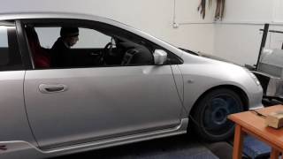 217hp EP3 K20 Civic on dyno RLS Chiptuning