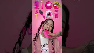 Random Pink Food ASMR Mukbang #4 #shorts #mukbang #asmr #eating Part 7