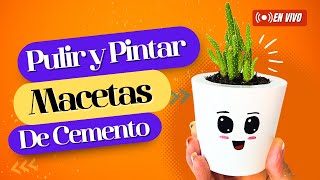 ¿Cómo pintar macetas de cemento con pintura acrílica? How to paint concrete planter with acrylic?