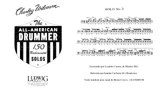 Solo Nº3 - Charley Wilcoxon - The All-American Drummer - 150 Rudimental Solos