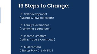 13 Steps to Change