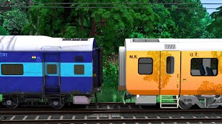 LHB TEJAS COUPLING ICF BLUE COACH | BUMPY RAILROAD | RAILWORKS | TRAIN SIMULATOR 2022 | RAILROAD