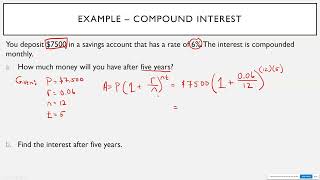 SUNY WCC - Math Resources for Students - Quick Review - Compound Interest