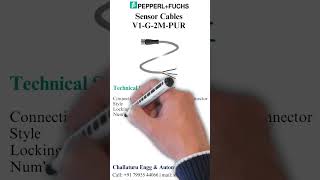 Pepperl Fuchs Sensor Cables: V1-G-2M-PUR | +91 79955 44066#shorts