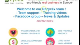 make money from home Recyclix and get 20 Euro free when you register with me