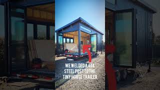 How We Are Able to Install Accordion Doors On The Corner Of This Tiny House #tinyhouse