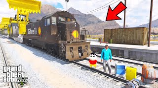 Franklin And Shinchan Became Train LOCO PILOT In Los Santos Railway IN GTA V