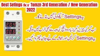 Best Settings for Tomzn 2in1 3rd Generation or Latest Generation Voltage Protector