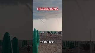 Doppia Tromba Marina a Fregene, litorale romano #waterspout #rome