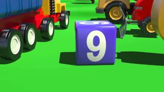 Big Trucks & Vehicles  Cartoons for Kids  Learn numbers video xe tải lớn 큰 트럭 ABC 123 农行