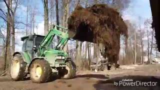 Ładowanie i wywóz obornika 2017...xD ((JOHN DEERE & URSUS))