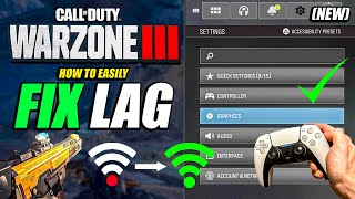 HOW TO FIX LAG ON WARZONE 3 | Call of Duty Warzone 3 Settings to STOP LAG