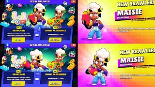 Buying Brawl Pass Season 18 On My Second Account - Unlocked Maisie Brawler - Brawl Stars