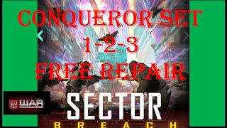 War Commander- [ NOVEMBER ] SECTOR BREACH CONQUEROR 1-2-3 / FREE REPAIR