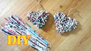 Serce z Wikliny Papierowej DIY Tutorial