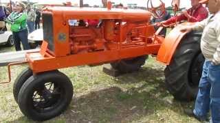 1933 Allis Chalmers WC on threshing machine at the 2013 Orange Spectacular